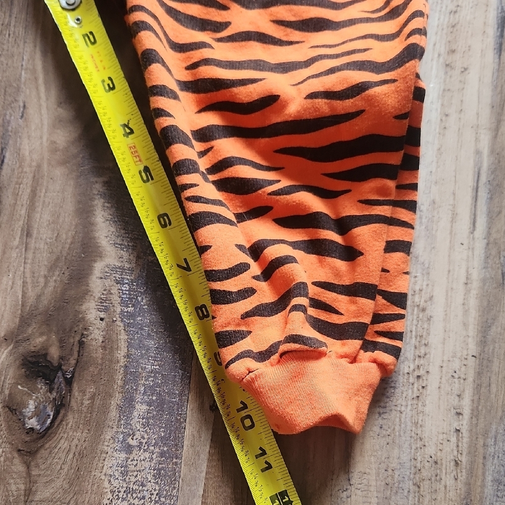 Orange Tiger Print Kids One Piece - Picture 3 of 8